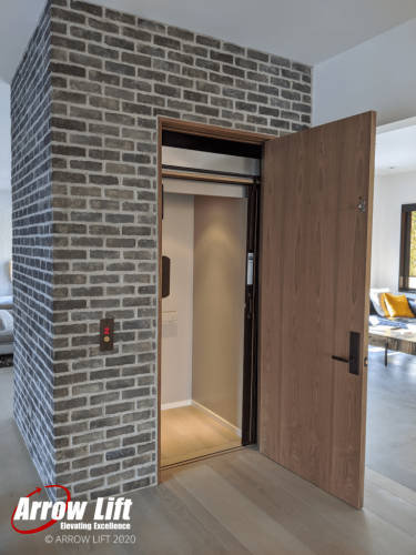 Home Elevator with Brick wall - Arrow Lift 2020