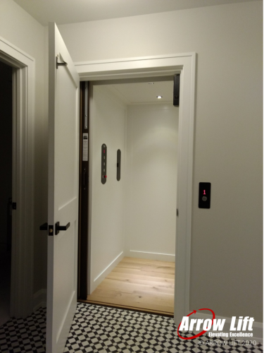 Home Elevator with flat panel interior - Arrow Lift 2020