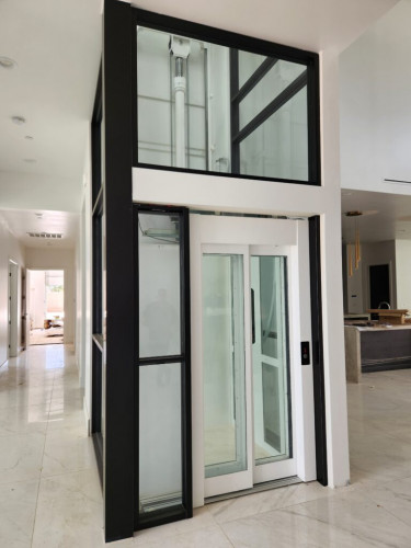 White and Black Arrow Lift Home Elevator