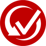 arrow encircling checkmark icon