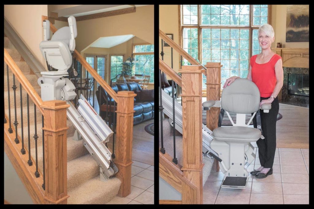 Manual Folding Rail for a straight stair lift