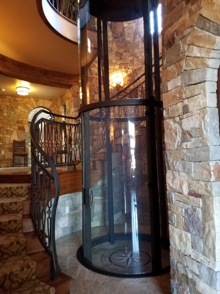 glass elevator with attention to every detail 