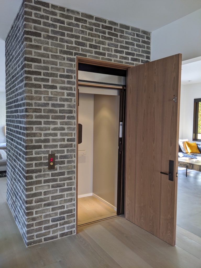 casual contemporary residential elevator