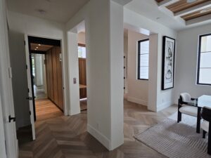 Residential Home Elevator with door open to living area- Arrow Lift