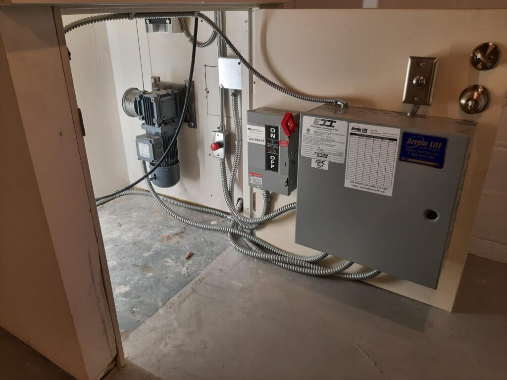 a dumbwaiter control box