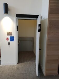 vertical platform lift at the Sons of Norway center in Minneapolis